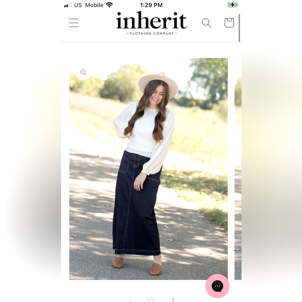 Maxi Denim Skirt from Inherit Clothing